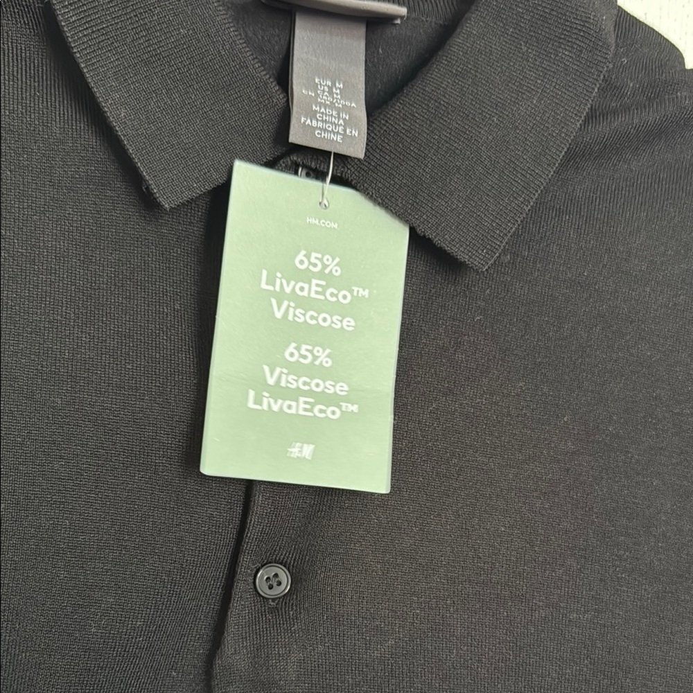Men's Black Polo Shirt - Picture 3 of 5